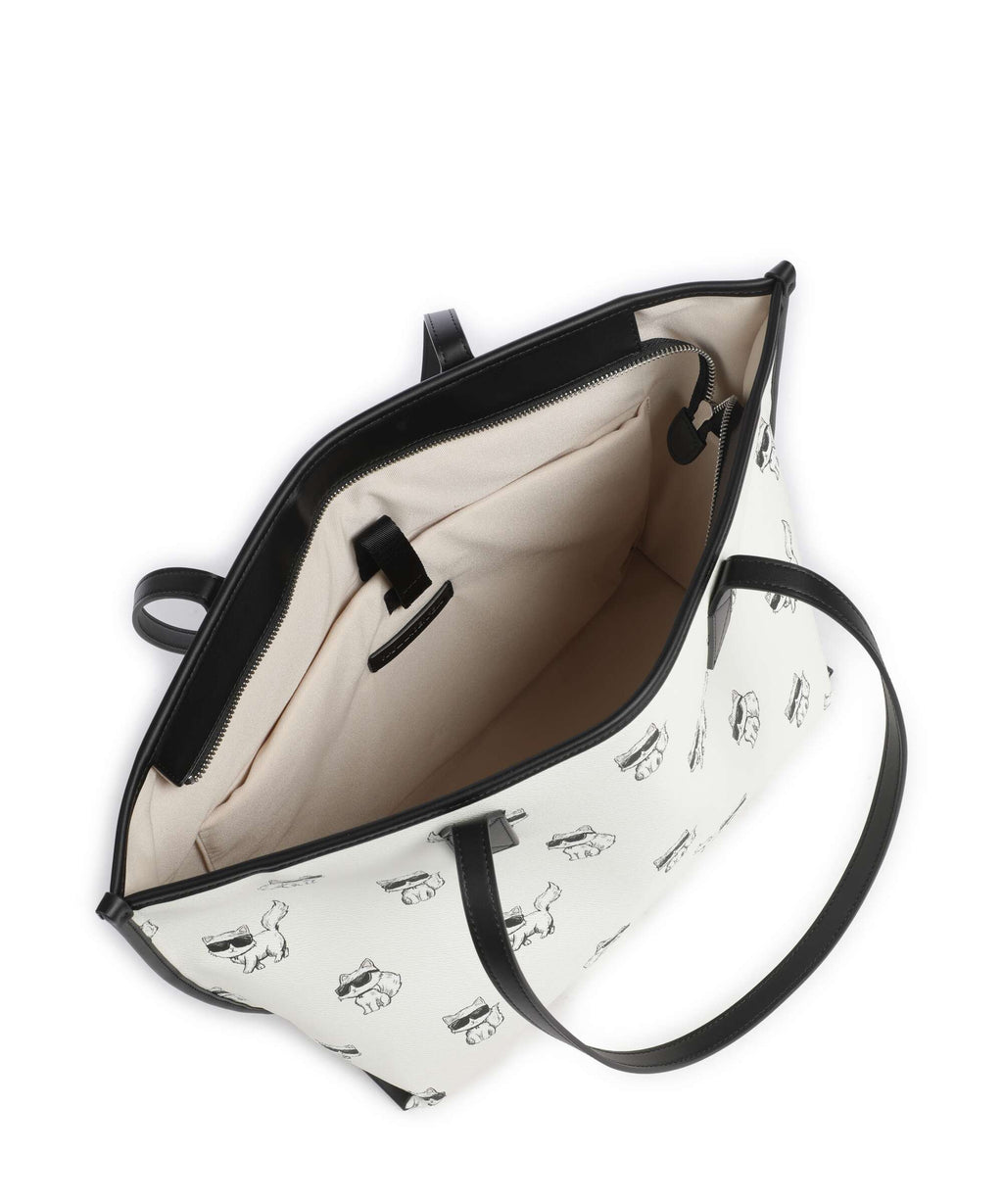 Karl Lagerfeld Ikon Choupette Tote bag cannoli cream