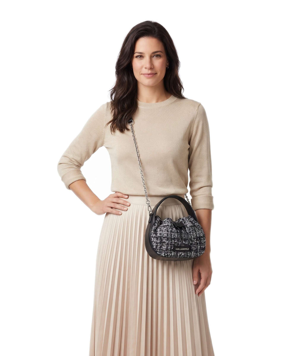 Karl Lagerfeld K/Soiree Mini Bucket bag black/white